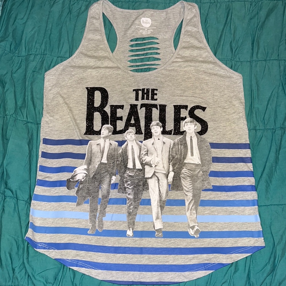 The Beatles Cut Out Back Tank Size M NWOT